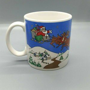 Applause Rudolph the Red Nosed Reindeer Coffee Mug Christmas Gift Santa Sleigh
